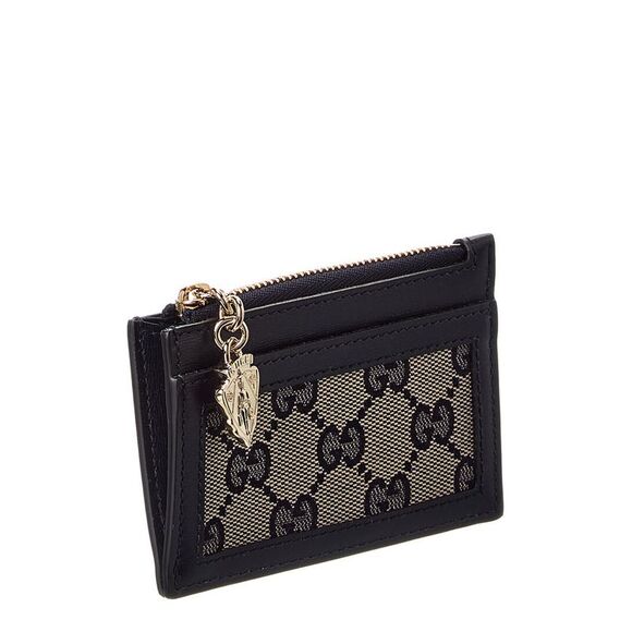 Gucci Luce Gg Canvas & Leather Card Case, Blue - Picture 3 of 3